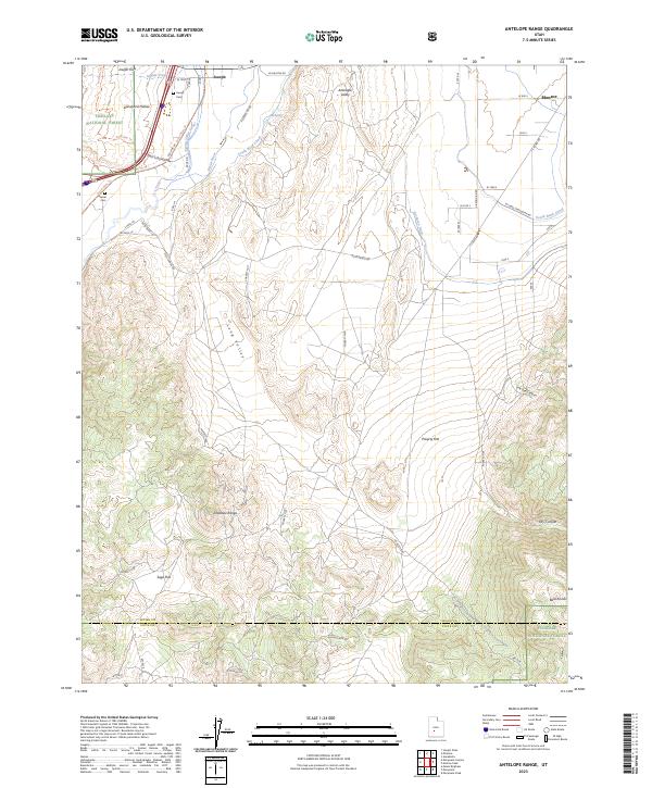 Antelope Range topographic map thumbnail