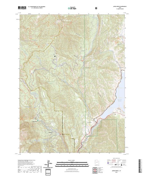 Aspen Grove topographic map thumbnail