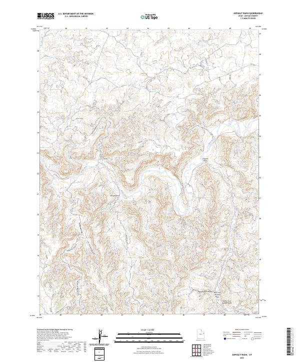 Asphalt Wash topographic map thumbnail