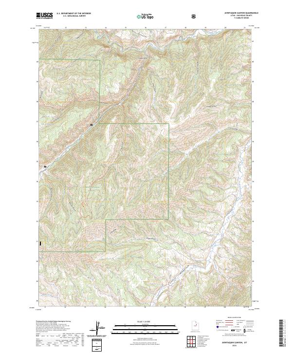 Avintaquin Canyon topographic map thumbnail