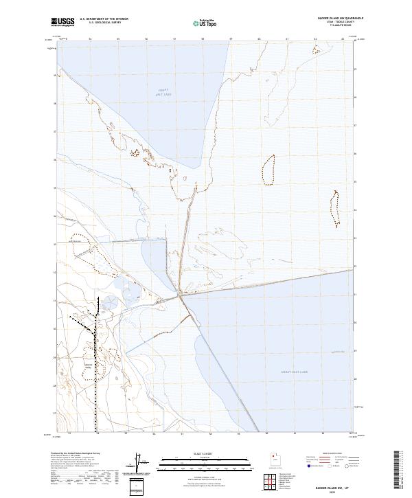 Badger Island NW topographic map thumbnail
