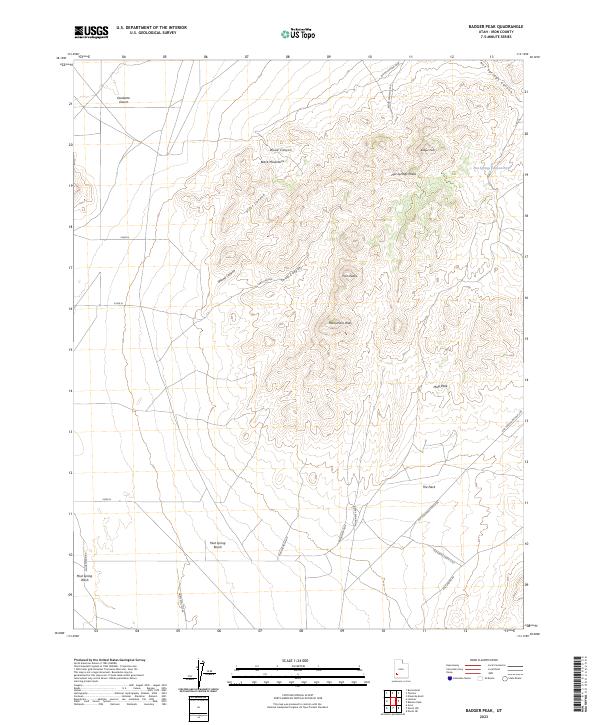 Badger Peak topographic map thumbnail
