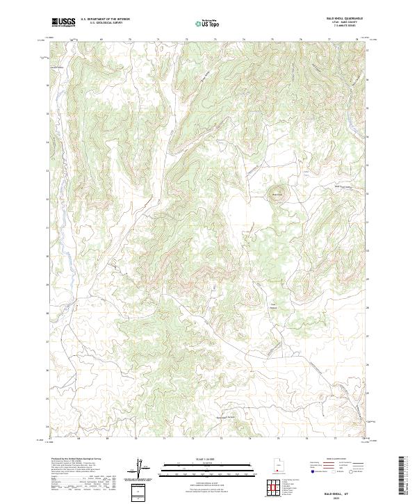 Bald Knoll topographic map thumbnail