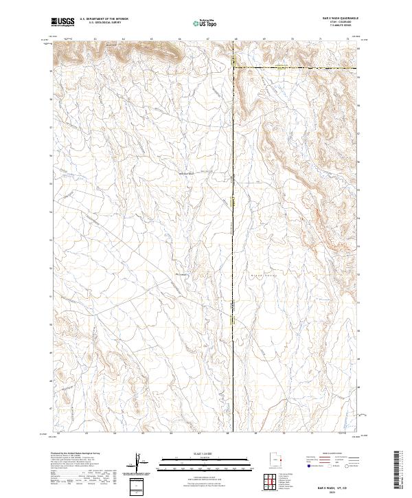 Bar X Wash topographic map thumbnail