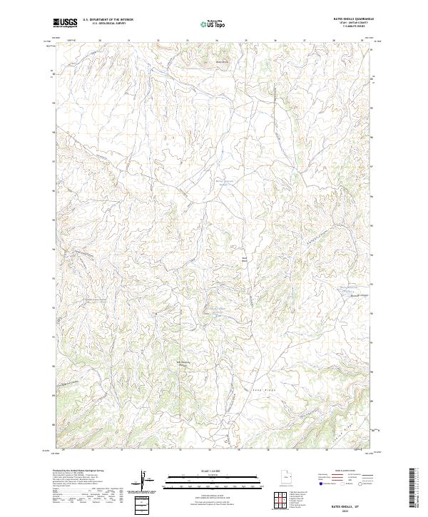 Bates Knolls topographic map thumbnail