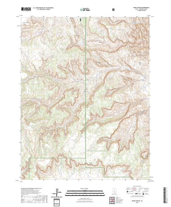 Bear Canyon topographic map thumbnail