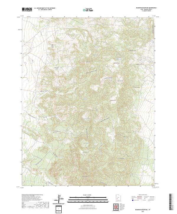 Bearskin Mountain topographic map thumbnail