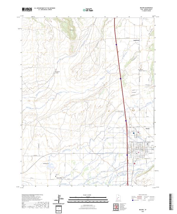 Beaver topographic map thumbnail