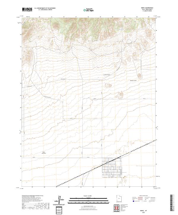 Beryl topographic map thumbnail