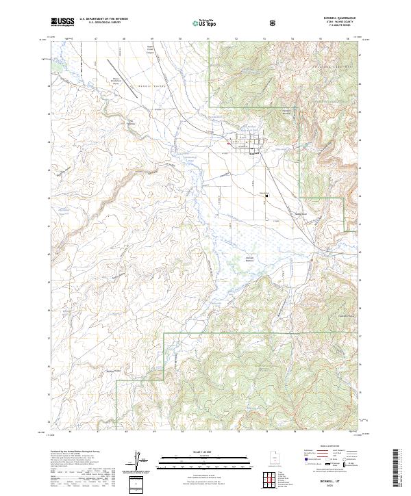 Bicknell topographic map thumbnail