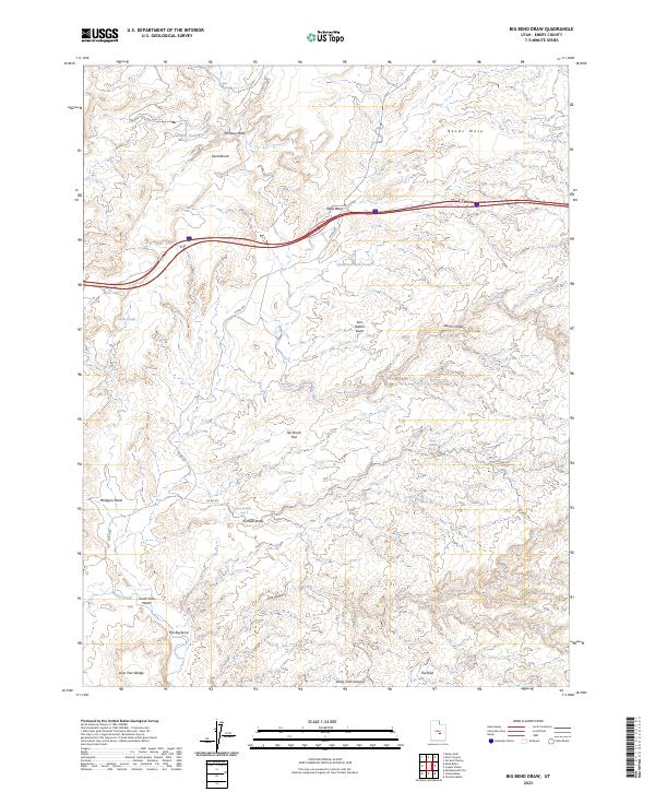 Big Bend Draw topographic map thumbnail
