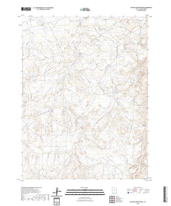 Big Pack Mountain NE topographic map thumbnail