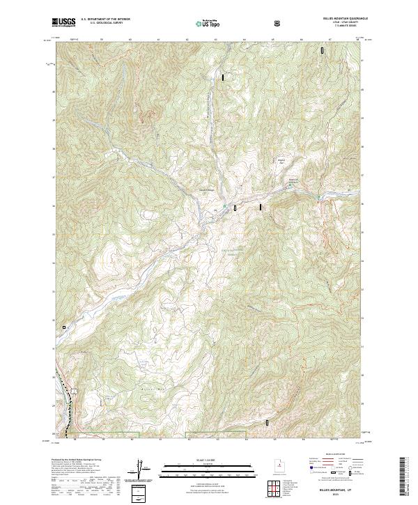 Billies Mountain topographic map thumbnail