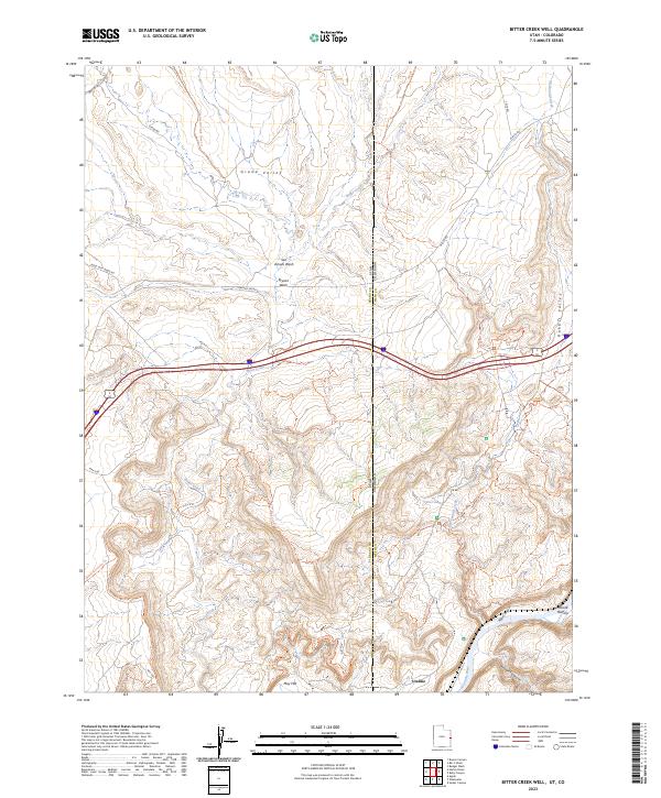 Bitter Creek Well topographic map thumbnail