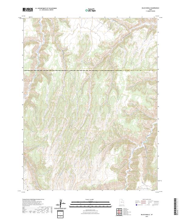 Black Knolls topographic map thumbnail