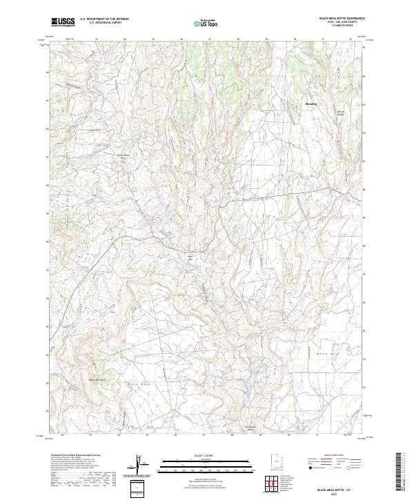 Black Mesa Butte topographic map thumbnail