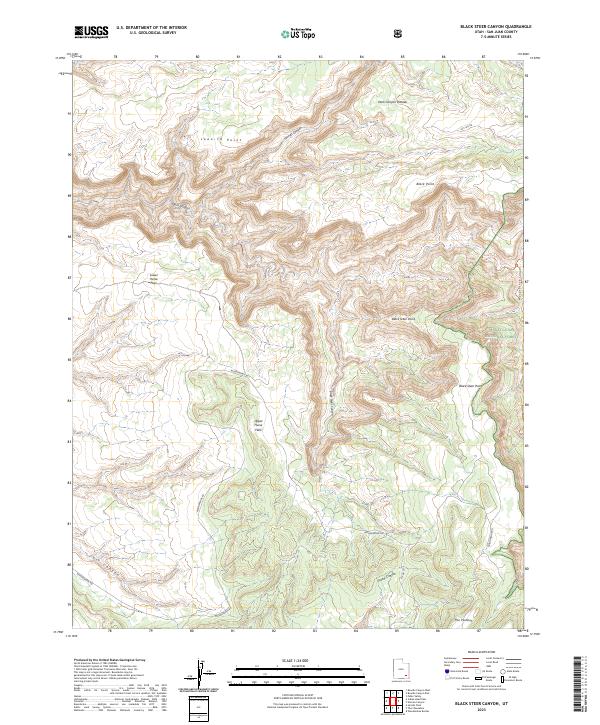 Black Steer Canyon topographic map thumbnail