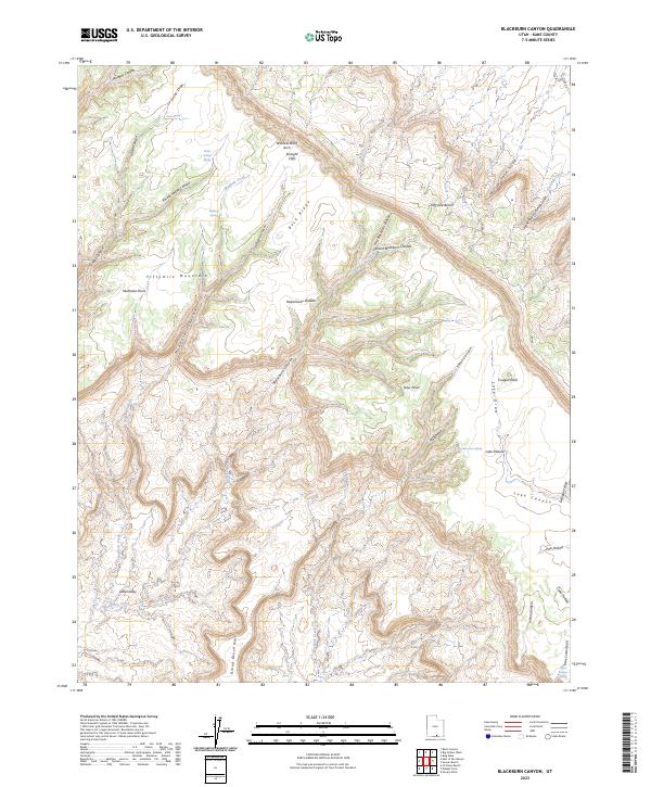 Blackburn Canyon topographic map thumbnail