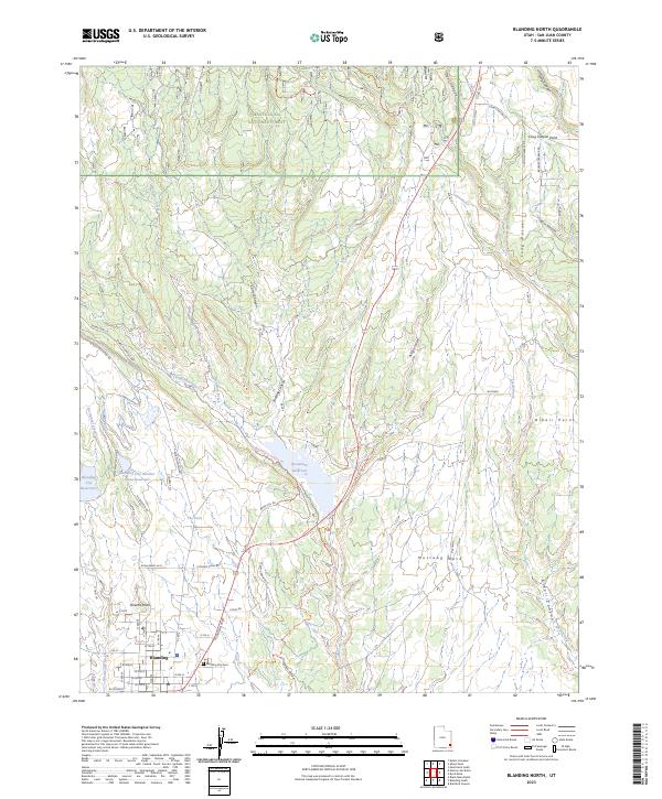 Blanding North topographic map thumbnail