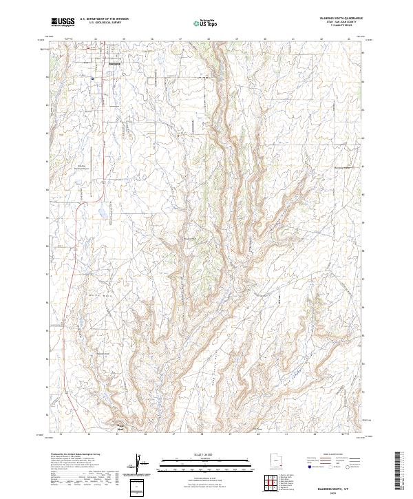 Blanding South topographic map thumbnail