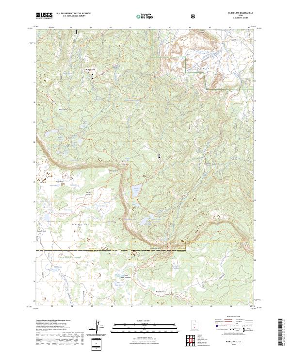 Blind Lake topographic map thumbnail