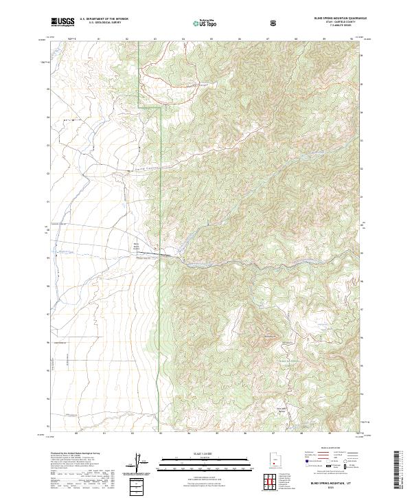 Blind Spring Mountain topographic map thumbnail