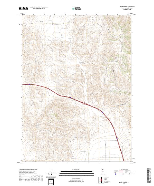 Blind Springs topographic map thumbnail