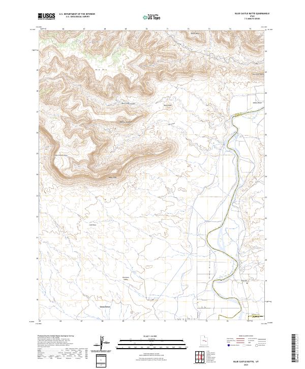 Blue Castle Butte topographic map thumbnail