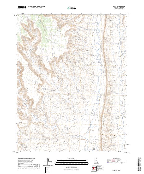 Bluff NW topographic map thumbnail