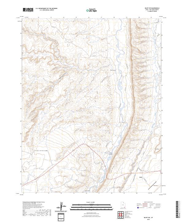 Bluff SW topographic map thumbnail