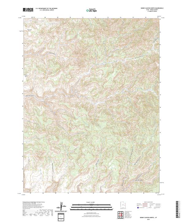 Bobby Canyon North topographic map thumbnail