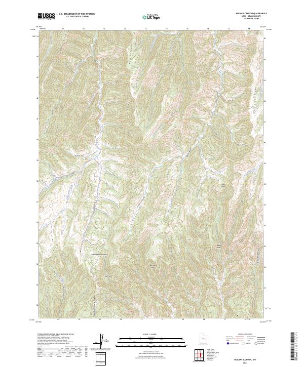 Bogart Canyon topographic map thumbnail