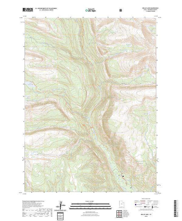 Bollie Lake topographic map thumbnail