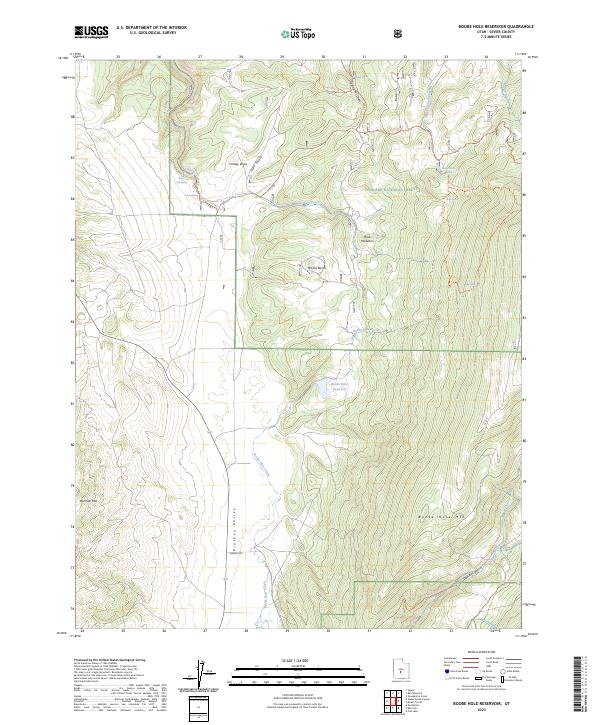 Boobe Hole Reservoir topographic map thumbnail