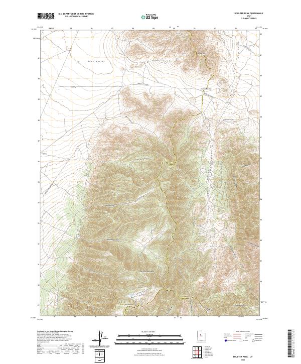 Boulter Peak topographic map thumbnail