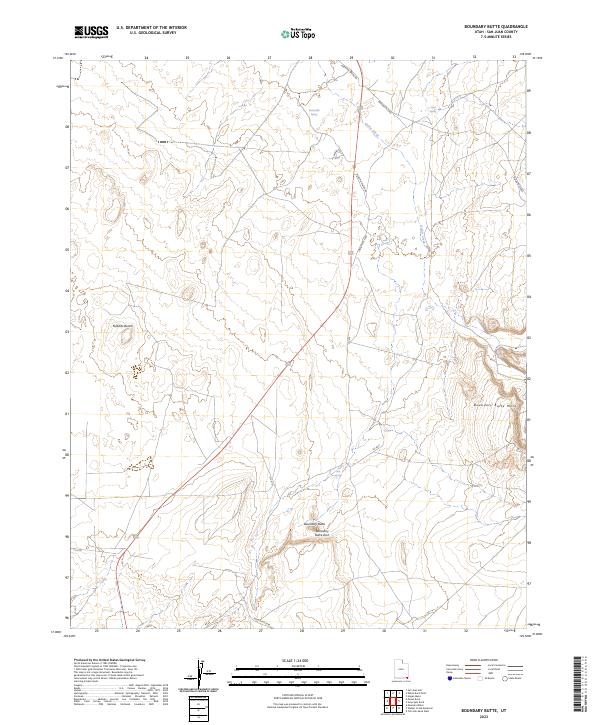 Boundary Butte topographic map thumbnail