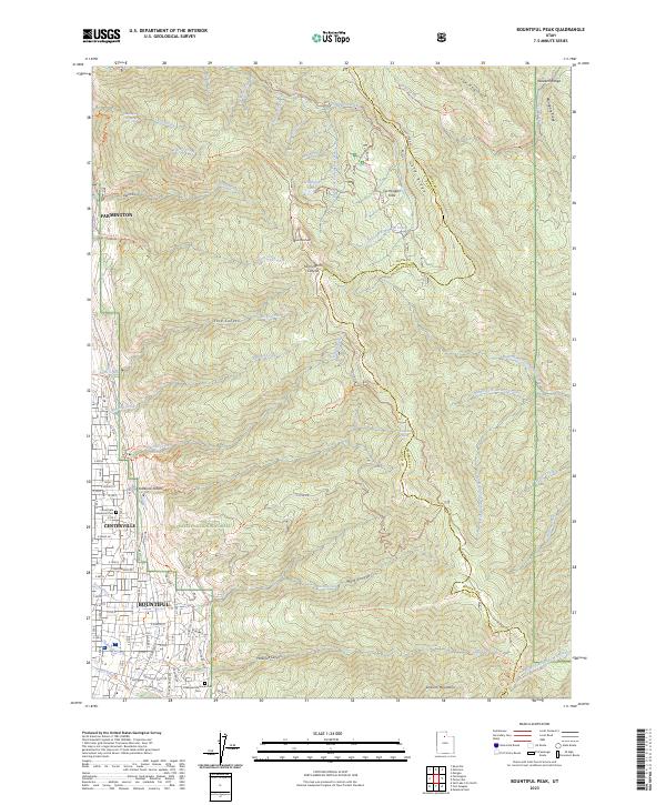 Bountiful Peak topographic map thumbnail