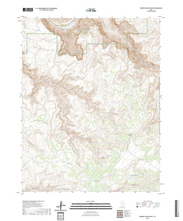 Bowdie Canyon East topographic map thumbnail