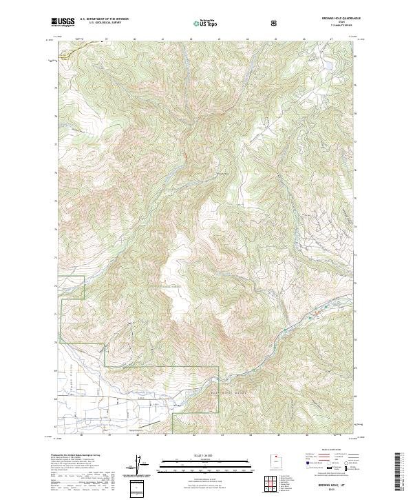 Browns Hole topographic map thumbnail
