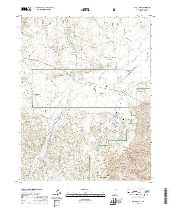 Bryce Canyon topographic map thumbnail