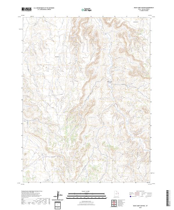 Buck Camp Canyon topographic map thumbnail