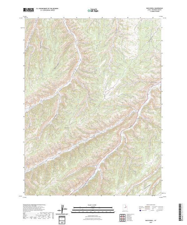 Buck Knoll topographic map thumbnail