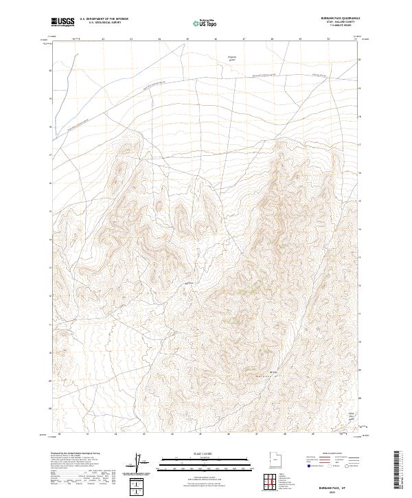 Burbank Pass topographic map thumbnail