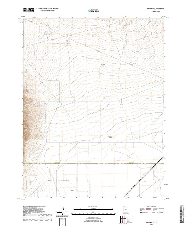 Burns Knoll topographic map thumbnail