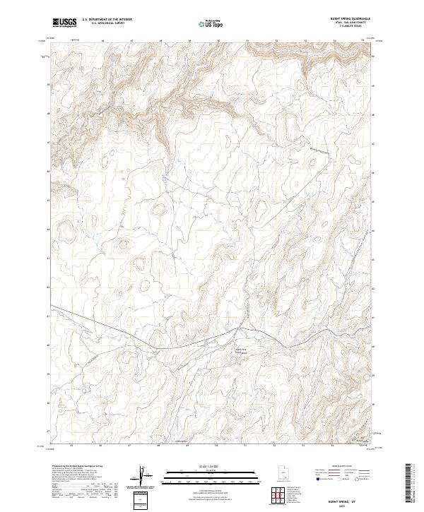 Burnt Spring topographic map thumbnail