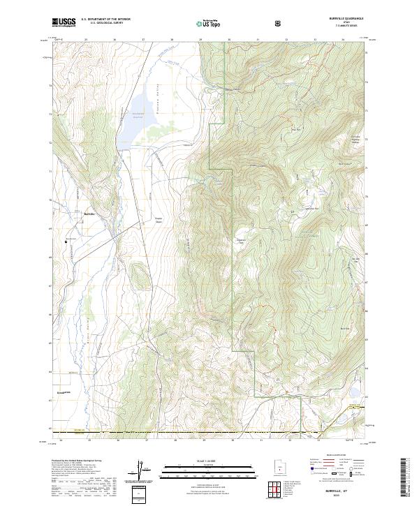 Burrville topographic map thumbnail