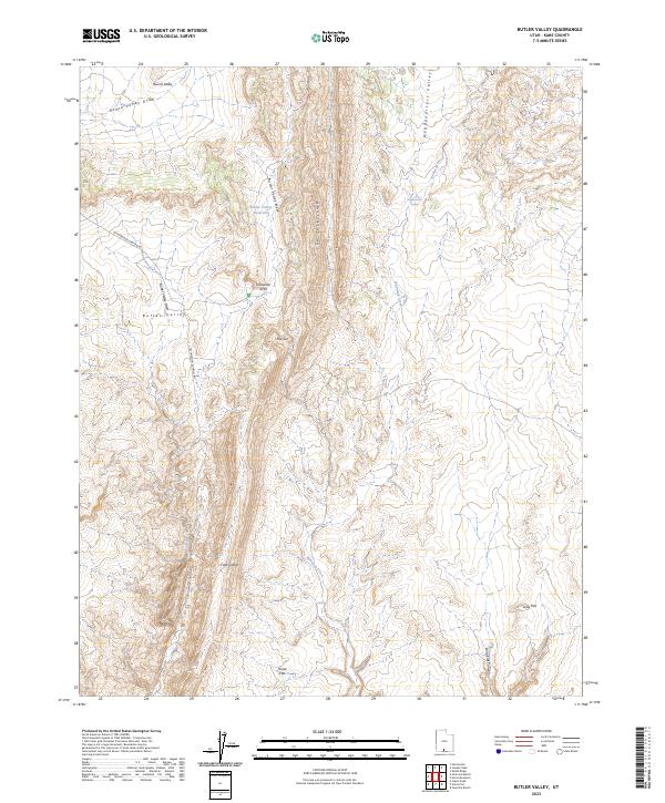 Butler Valley topographic map thumbnail