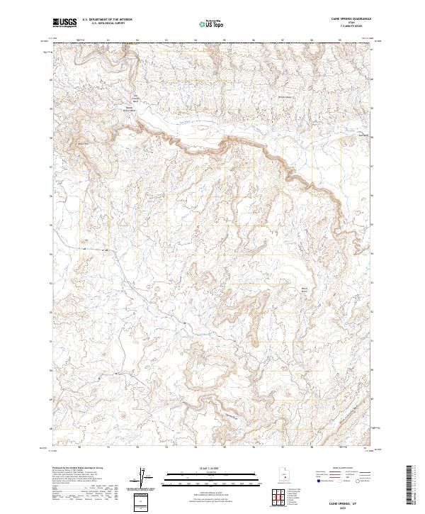 Caine Springs topographic map thumbnail