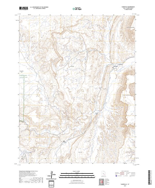 Caineville topographic map thumbnail