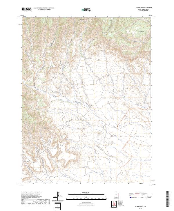 Calf Canyon topographic map thumbnail